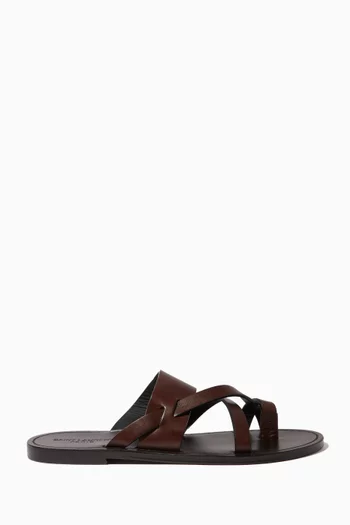 Culver Flat Mules in Smooth Leather     