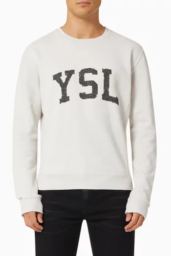 YSL Sweatshirt in Cotton Jersey   