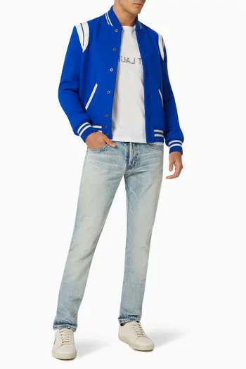 Saint Laurent Reverse T-shirt in Cotton Jersey