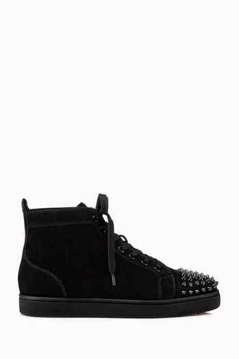 Lou Spikes High-top Sneakers in Suede