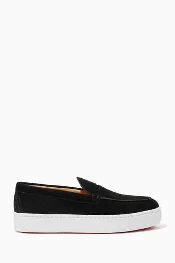 Paqueboat Flats in Veau Velours