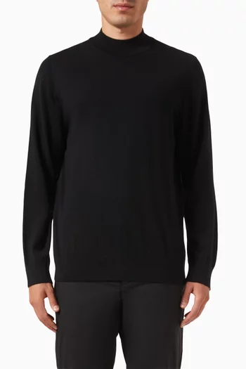 Funnel-neck Sweater in Wool