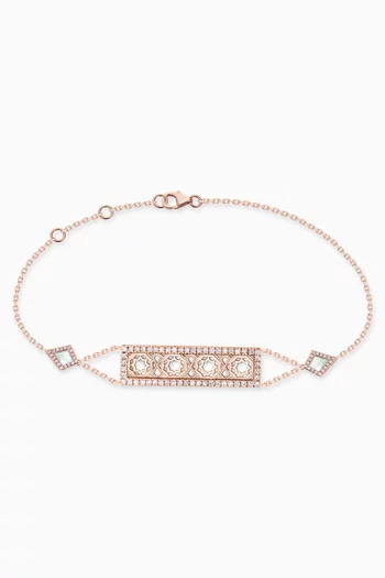Oud Turath Bracelet with Diamonds in 18kt Rose Gold