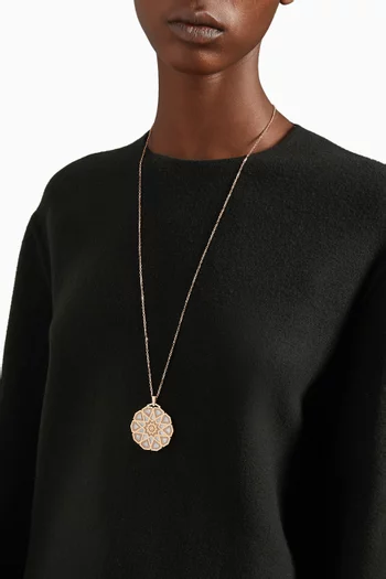 قلادة تراث كلاسيك ذهب وردي عيار 18