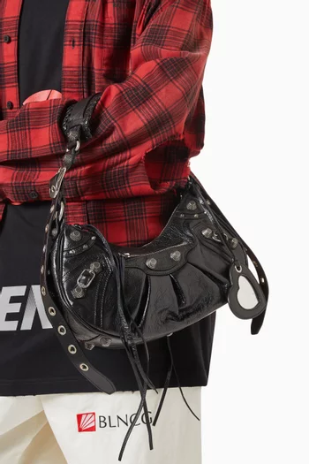 Small Le Cagole Shoulder Bag in Arena Lambskin