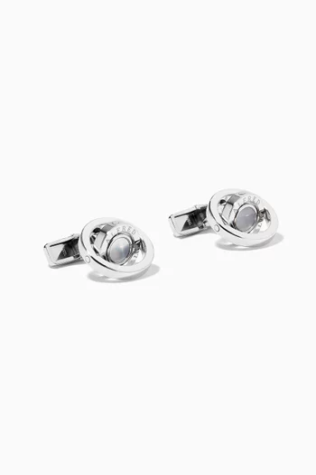 Radial Cufflinks in Sterling Silver    