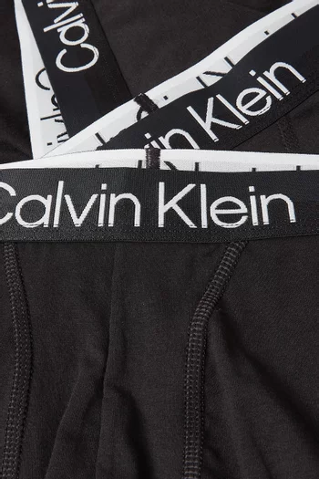 طقم بوكسر مودرن ستركتشر قطن مطاطي، 3 قطع