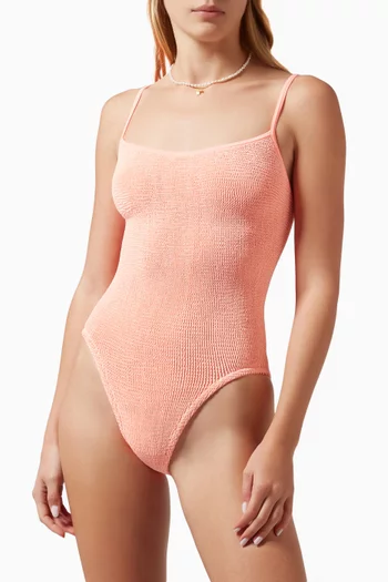 لباس سباحة قطعة واحدة باميلا مزيج نايلون مجعد