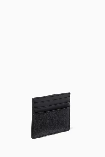 Cardholder in Logo Canvas & Leather 
