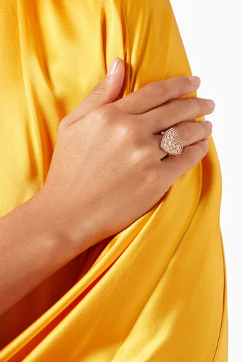 Qalb Turath Large Ring in 18kt Rose Gold 