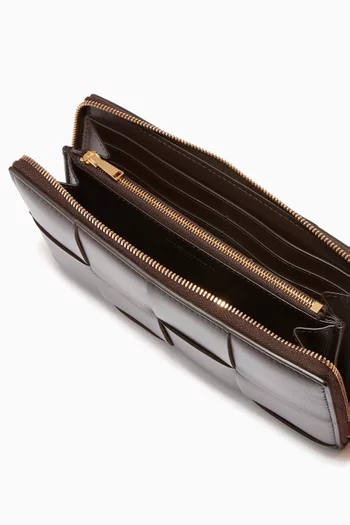 Zip-around Wallet in Intrecciato Nappa       