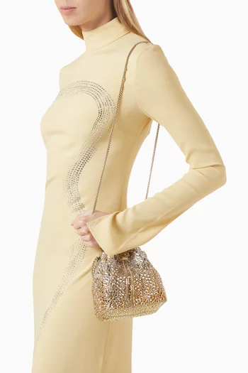 Bon Bon Crystal-embellished Bag in Satin