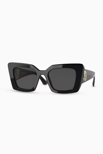 Monogram Motif Oversized Square Frame Sunglasses 