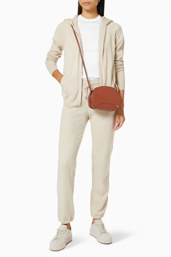 جاكيت بومبر ميرانو بغطاء رأس كشمير من صوف صغار الماعز