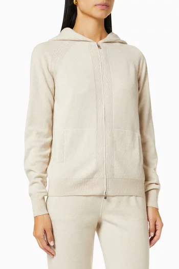 Merano Hooded Bomber Jacket in Baby Cashmere