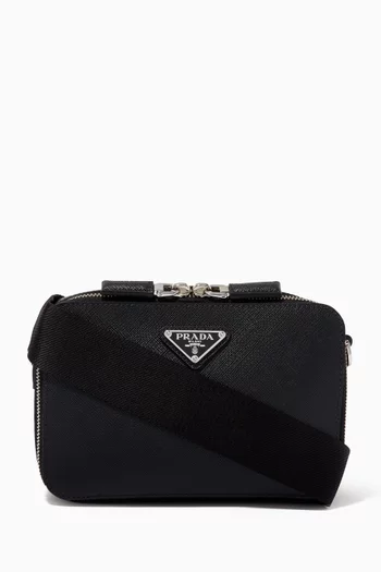 Brique Crossbody Bag in Saffiano Leather 
