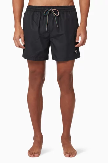 Zebra Logo Swim Shorts in Recycled Polyester 