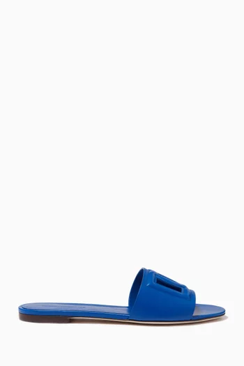 حذاء مفتوح بيانكا جلد بشعار حرفي DG بتصميم ميلينيالز