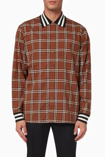 Towner Check Shirt in Cotton   