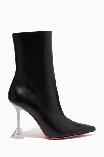 Giorgia 95 Glass Ankle Boots in Leather