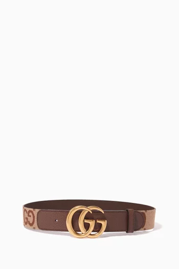 GG Marmont Wide Belt in Jumbo GG Canvas  