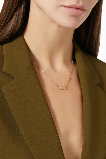 Oud Turath Small Pendant Necklace in 18kt Rose Gold 