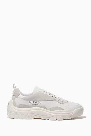 Valentino Garavani Gumboy Sneakers in Calfskin & Suede