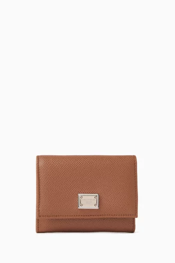 French-flap Wallet in Dauphine Calfskin Leather