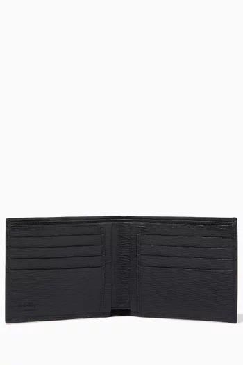 Gancini Wallet in Hammered Calf Leather