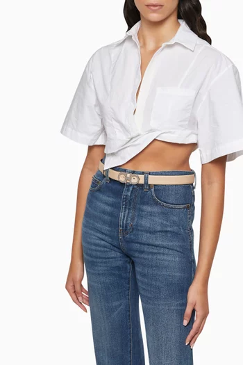 Gancini Reversible Belt in Calf Leather