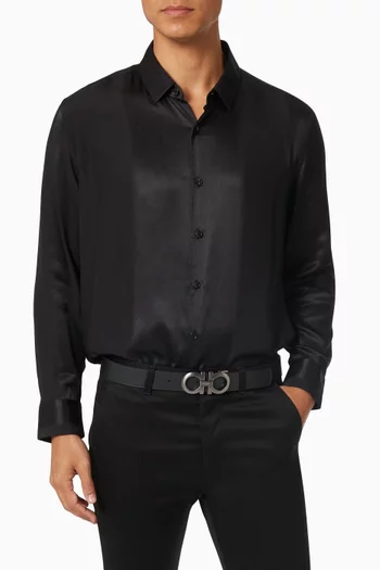 Gancini Belt in Leather   