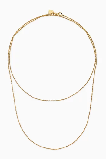 Double Rope Necklace in 18kt Gold Plating   