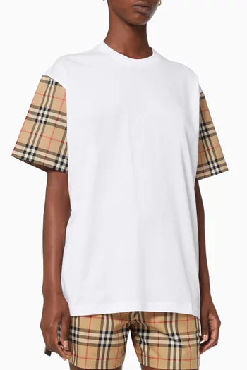 Carrick Check Sleeve T-shirt in Jersey  