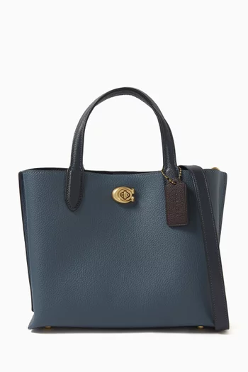 Willow 24 Tote Bag in Colour-block Leather