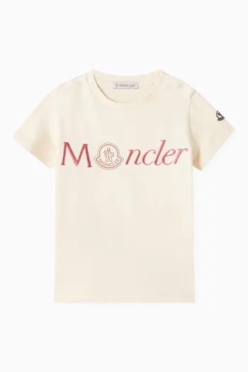 Brand Logo Print T-shirt in Cotton