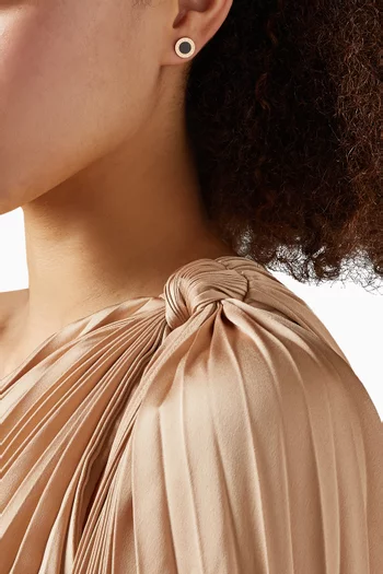 BVLGARI BVLGARI Onyx Single Stud Earring in 18kt Rose Gold   