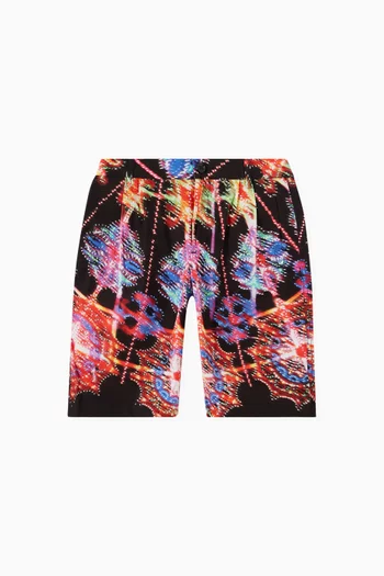 Illumination Print Shorts in Poplin