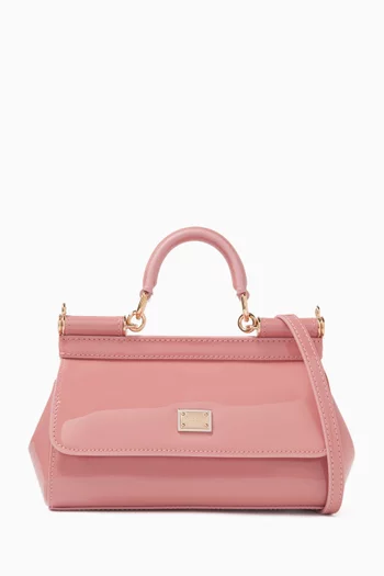 حقيبة إيست ويست سيسيلي متوسطة بيد علوية جلد لامع