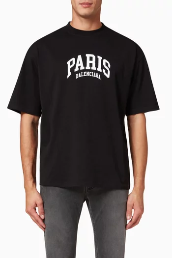 Paris Medium Fit T-shirt in Cotton Jersey 