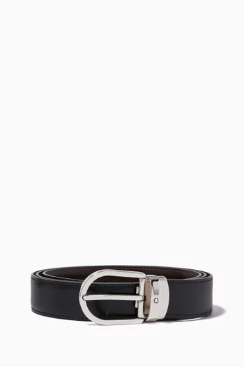 Reversible Belt in Leather, 30mm