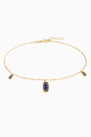 Amelia Espańa Mother of Pearl Anklet in 18kt Yellow Gold