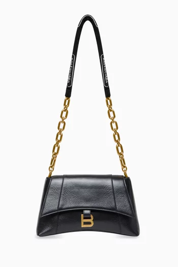 Downtown Small Shoulder Bag with Chain in Calfskin