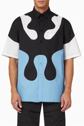Abstract Print Shirt in Cotton 