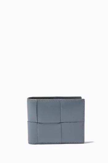 Bi-fold Wallet in Intrecciato Urban Leather    