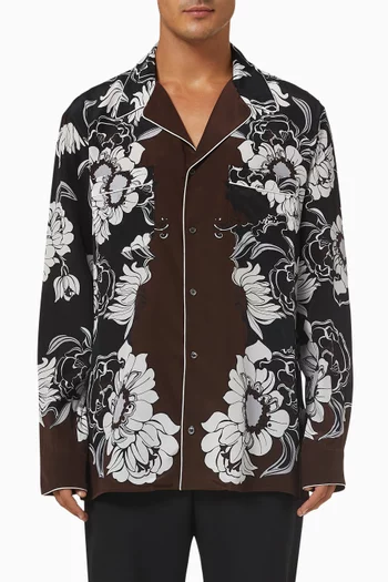 Daisyland Pyjama Shirt in Silk