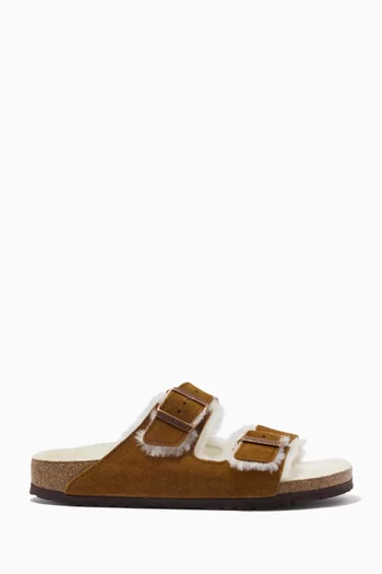 Arizona Sandals in Suede & Shearling  