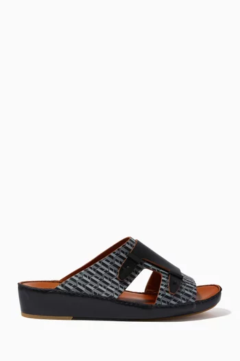 Laterale Sacoche Sandals in Monogram Softcalf 
