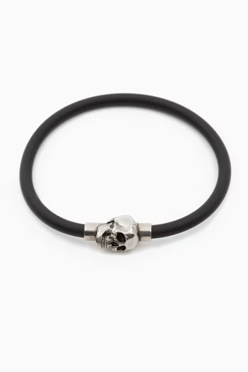 سوار مطاط بحلية جمجمة