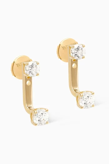 My Solitaire Diamond Earrings in 18kt Yellow Gold