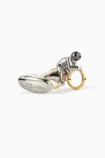 Cyclist Cufflinks in Metal